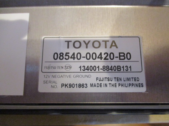 【トヨタ純正・完動品】11型後席ディスプレイ V11-R62C V11T-R62C 11型後席ディスプレイ 11型 11型後部ディスプレイ 純正