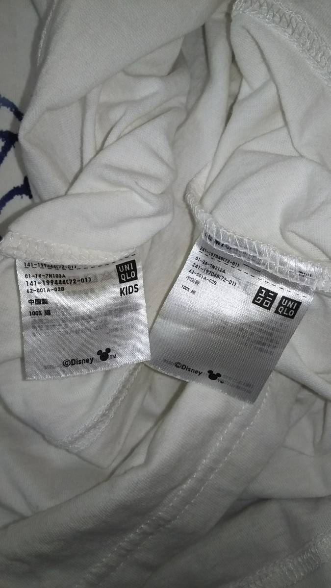 ユニクロ ミッキー ディズニー 親子ペア お揃い Tシャツ キッズ１００ レディースs ２枚セット 男の子用 売買されたオークション情報 Yahooの商品情報をアーカイブ公開 オークファン Aucfan Com
