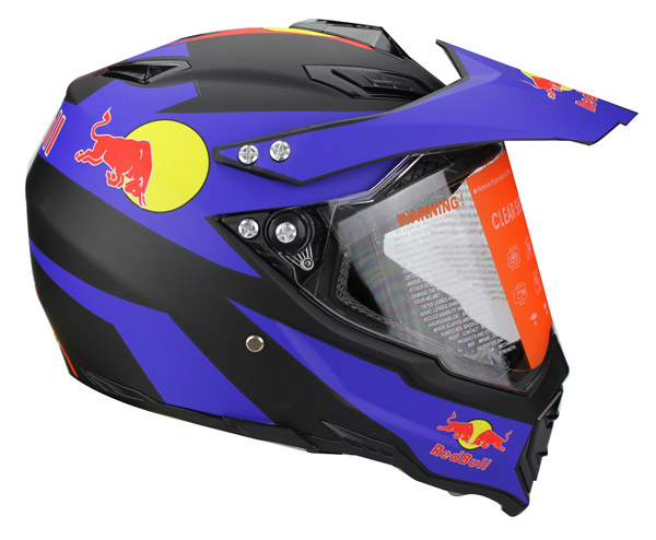バイク オフロードヘルメット ATV フルフェイスヘルメット　レッドブルー　L レッドブル フルフェイスヘルメット ヘルメット オフロードヘルメット
