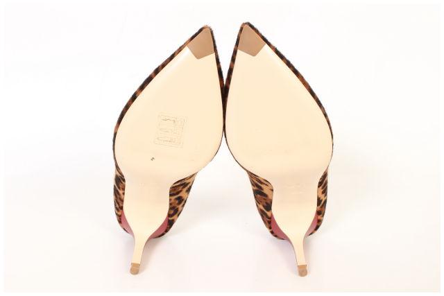 BALDAN ハラコレオパードフラット　39 Women's バルダンBALDAN 15SSレオパード柄ハラコパンプス