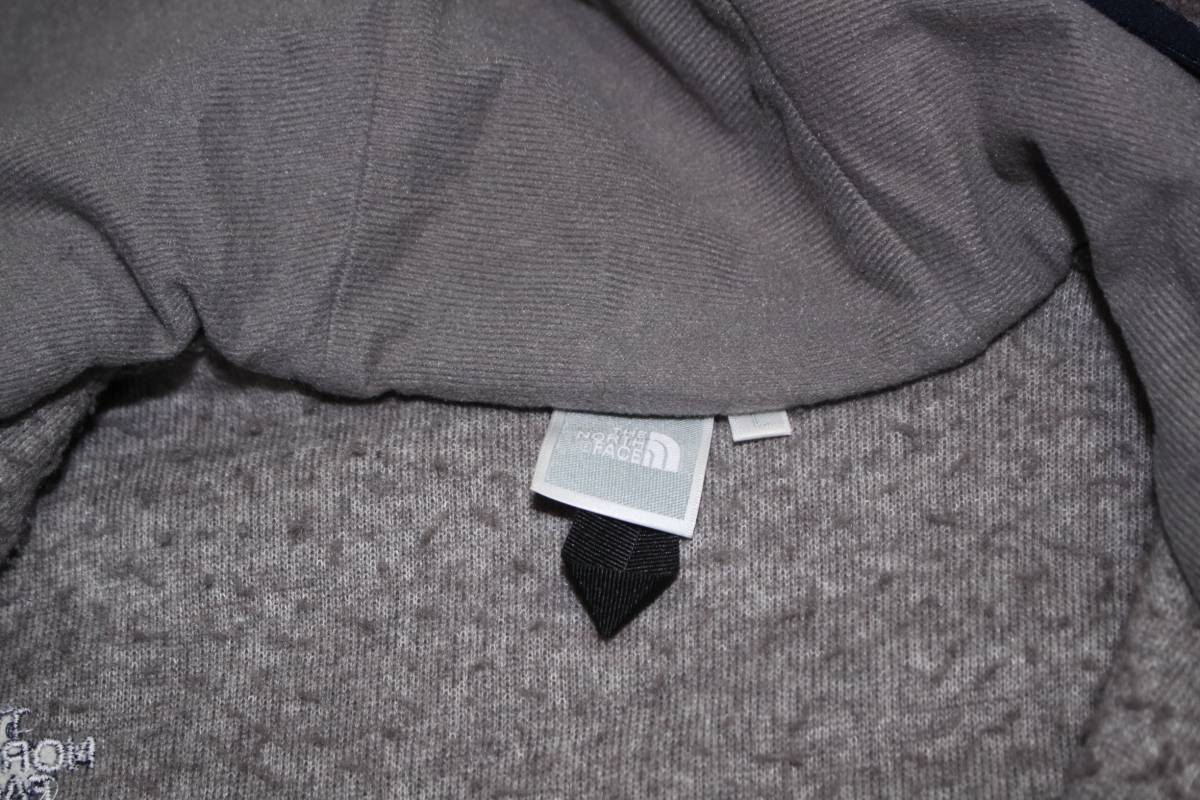 ノースフェイスジップパーカージャケットL　グレー バーサ パイル フーディー フリース AAW45910　フリースモコモコ