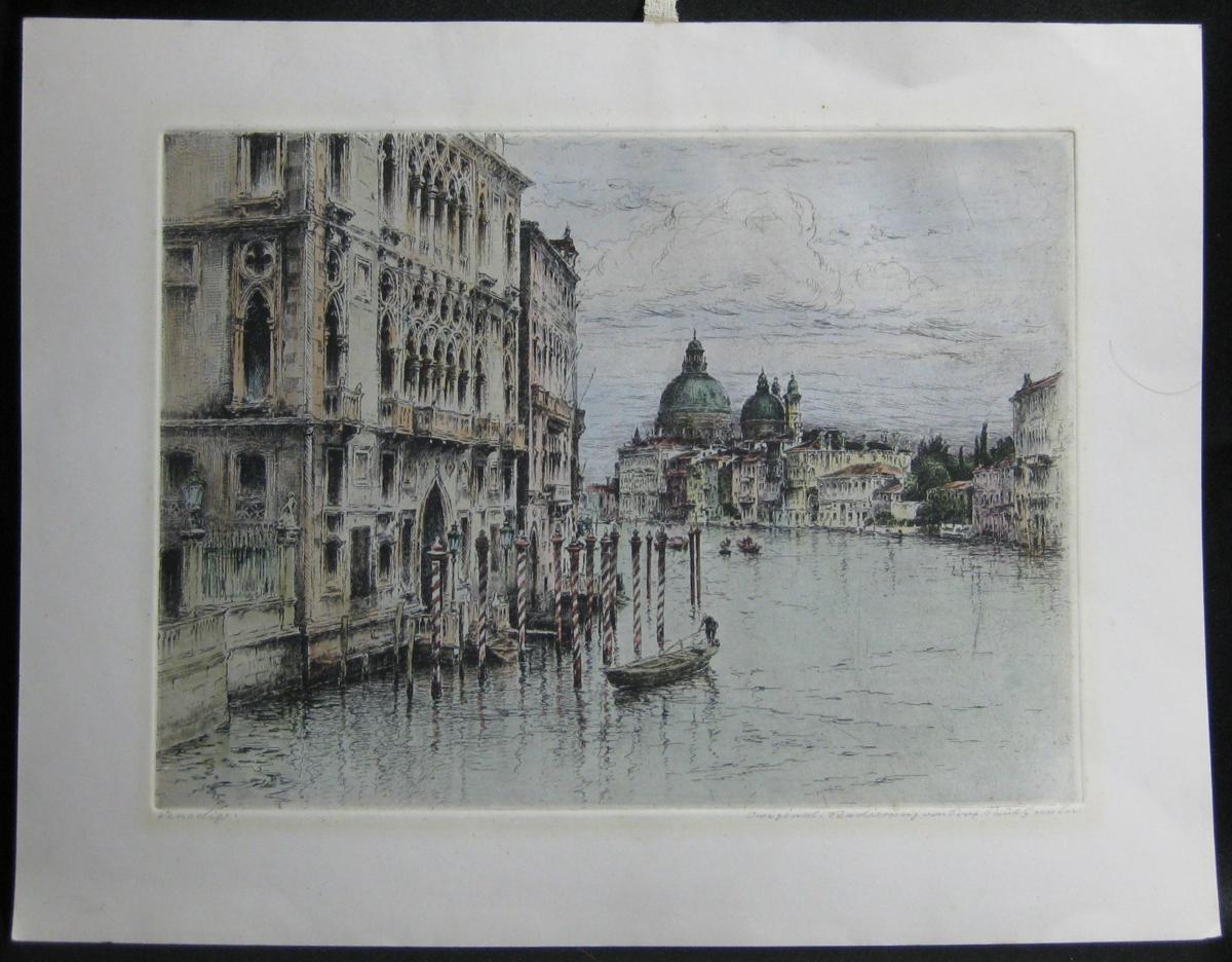 1399 彩色 銅版画 ポール ガイスラー ヴェネツィア 鉛筆サイン Paul Geissler ドイツ人画家 イタリア ベネチア 外国風景画 海 舟 建物 銅版画 エッチング 売買されたオークション情報 Yahooの商品情報をアーカイブ公開 オークファン Aucfan Com
