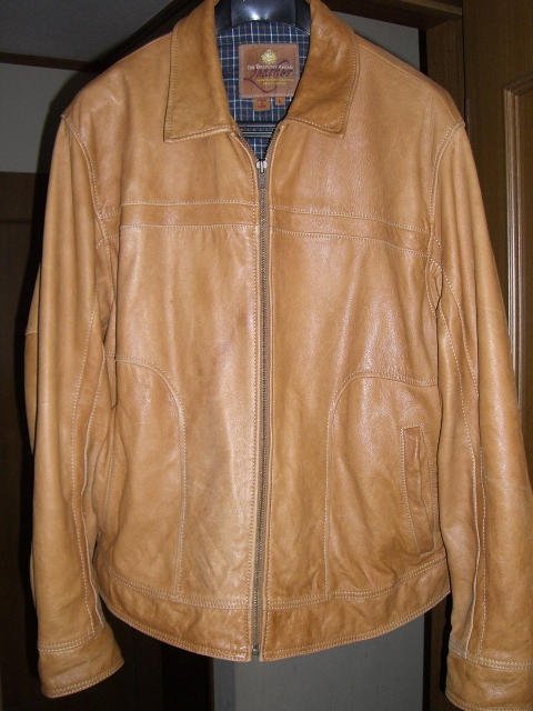 ♪THE TERRITORY AHEAD　シングルレザーライダース　本革　レザージャケット　キャメルブラウン　アメリカ古着　XL♪