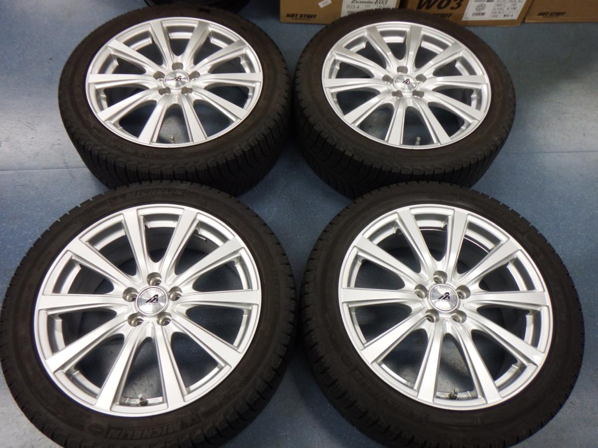 即決4本 ★ AZスポーツ スタッドレスセット★ 7J×17 +48 5-100 ★ ミシュラン XICE 215/45R17 プリウス BRZ 86 レガシィ アベンシス など