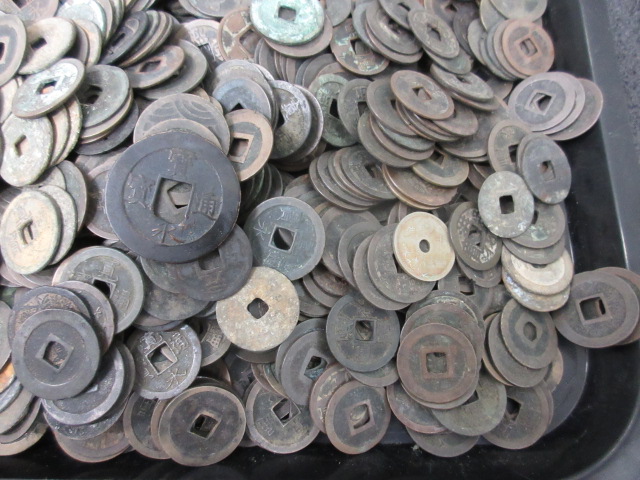 寛永通宝 穴あき銭 大量まとめ 約4.4kg □1105-2□