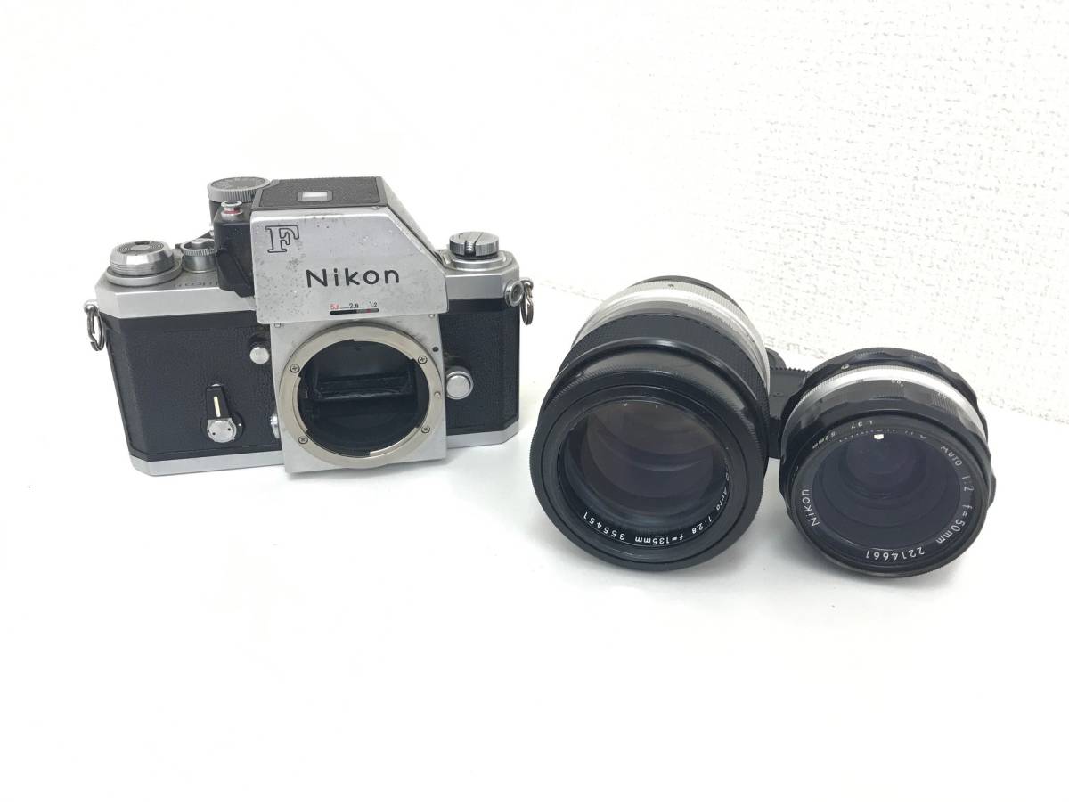(管理2098)　　Nikon/ニコン　F　フォトミック　レンズ2本付き　コレクションに！　※説明と画像を確認ください！