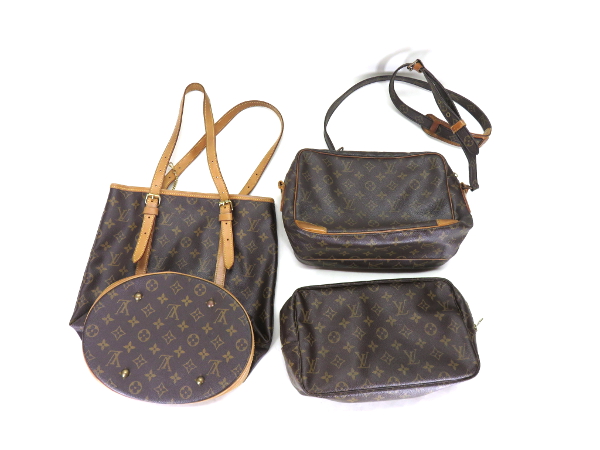 1円 難あり含 ヴィトン モノグラム トゥルーストワレット バケット セカンド ショルダーバッグ 計3点セット EF625