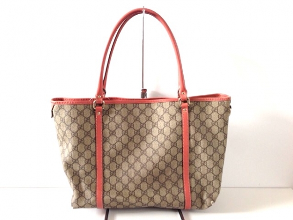 グッチ GUCCI バッグ トートバッグ PVC(塩化ビニール)×レザー ベージュ 