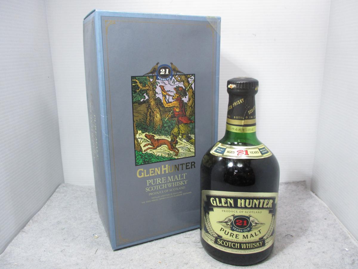 特級 GLEN HUNTER グレンハンター 21年 箱 未開栓 E8232 スコッチ 食品
