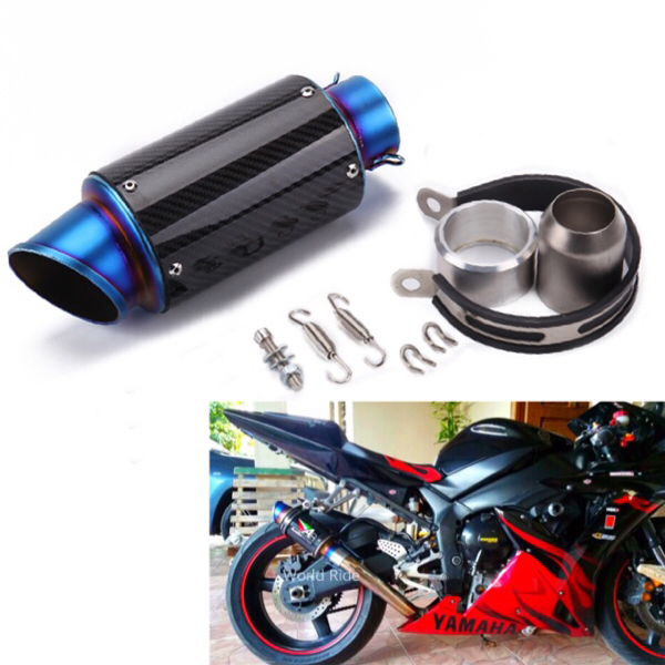 スリップオン 汎用 60.5mm バイク用汎用60.5mmカーボンマフラー