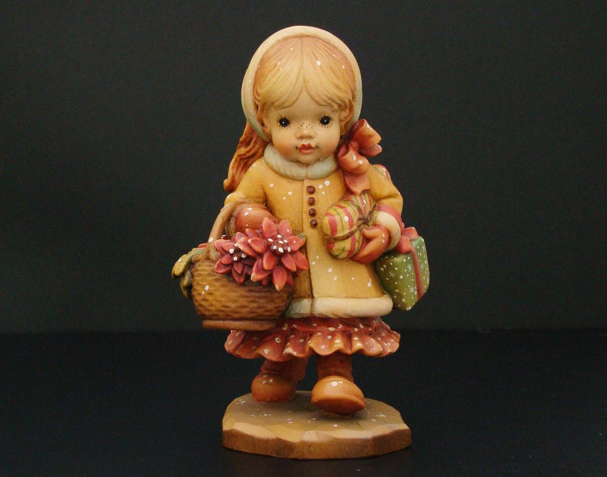 ミニーマウス アンリ ANRI サラケイ 木彫り人形 イタリア 15cm