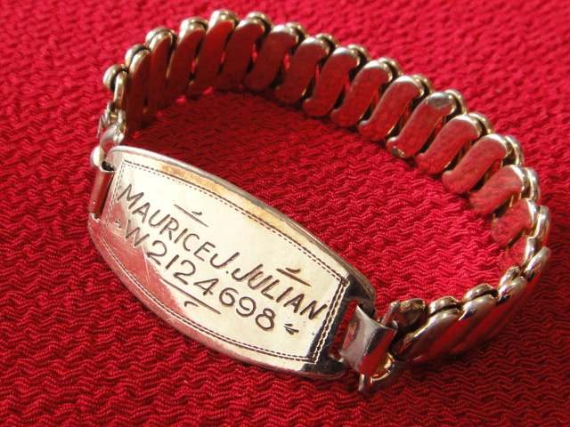 レア★ビンテージ アメリカ軍 ID ゴールド ミリタリーブレスレット プリズナー USアーミー ネイビー 米軍 バンド　1円～