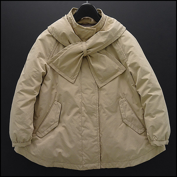 美品 オールドイングランド リボンカラーダウンジャケット36(S 