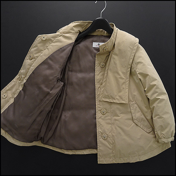 美品 オールドイングランド リボンカラーダウンジャケット36(S 