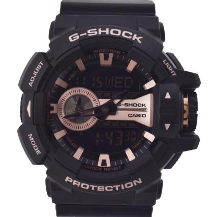 カシオ G-SHOCK メンズ 美品 GA-400GB 黒 ブラック クオーツ時計