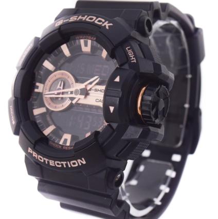 カシオ G-SHOCK メンズ 美品 GA-400GB 黒 ブラック クオーツ時計