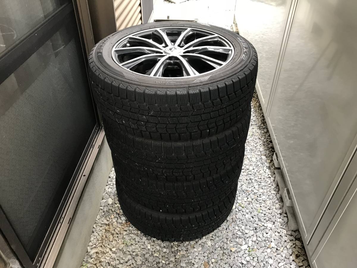 215&frasl;55R17 4本 ダンロップ DSX-2 2015年 DUNLOP DSX-2 4本アルミホイール 215/55R17 7～8分山 スタッドレス 225\u2044