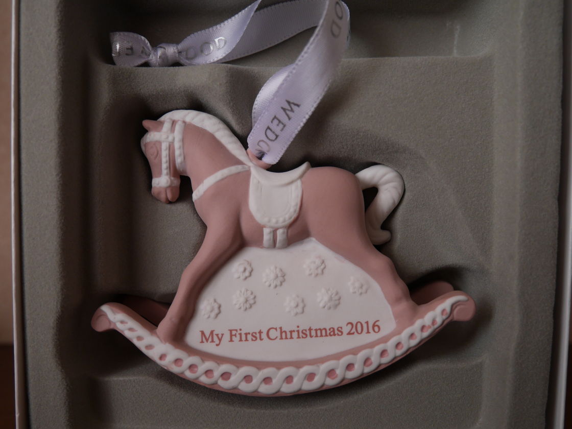 新品◆ウェッジウッド ホリデイ オーナメント ロッキングホース◆2016 ピンク