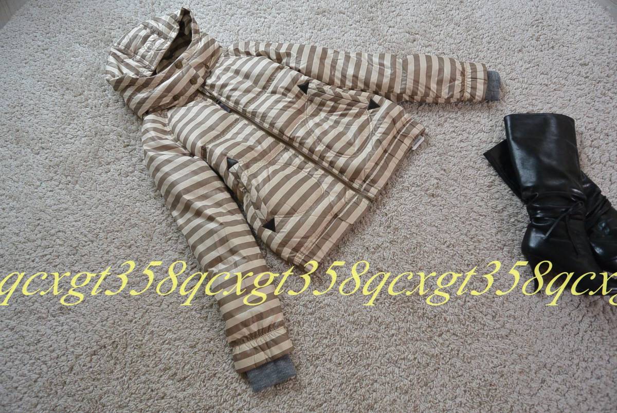 新品アングリッド☆上質ボーダー柄ダウンジャケット