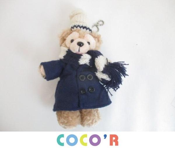 【美品 同梱可】 ディズニー ダッフィー ぬいぐるみバッジ ピーコート オープンマウス ぬいば