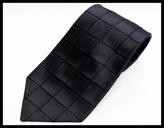 ★正規品 YVESSAINTLAURENT イヴサンローラン ネクタイ SILK シルク100％ 黒系 ブラック系