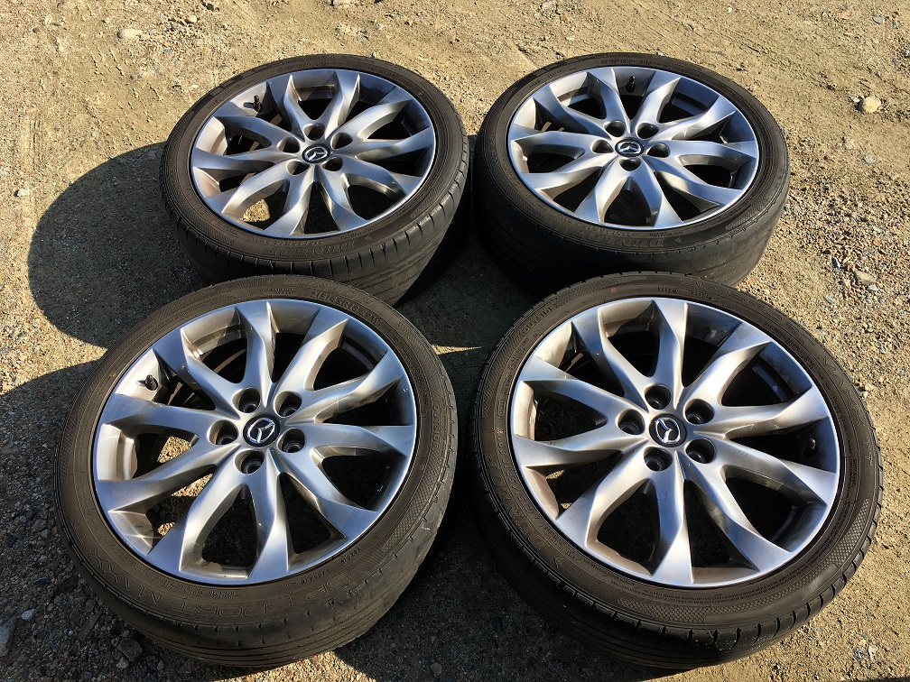アテンザ18インチ アルミホイール タイヤ マツダ（MAZDA）アテンザ 純正18インチホイール＆タイヤセット