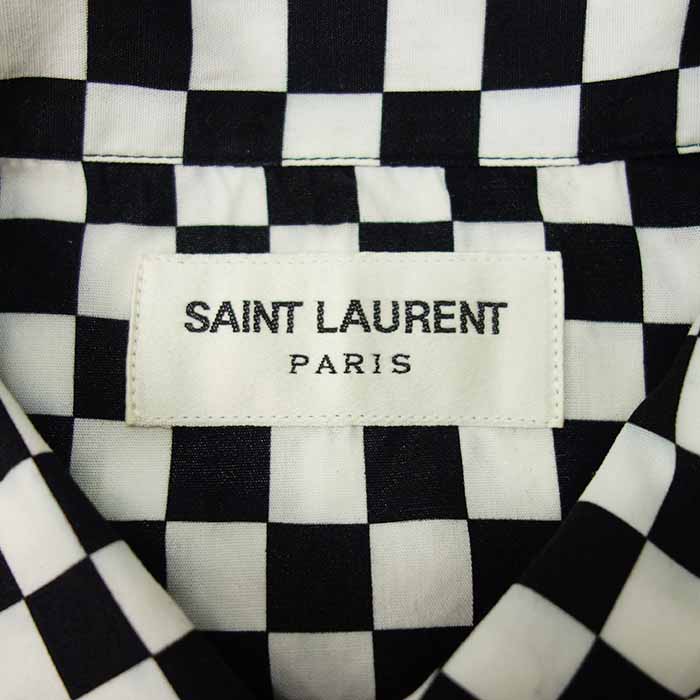SANIT LAURENT PARIS サンローランパリ 16SS チェッカー柄シャツ