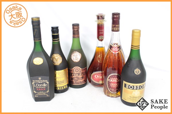 ◆注目! ブランデー 6本セット ドービル VSON クリエール ナポレオン 等 700ml 40% KB