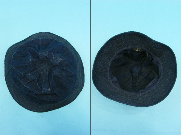 送料360円 美品 RRL ダブルアールエル Indigo Bucket Hat インディゴ バケットハット Size S/M #31364 アメカジ 帽子
