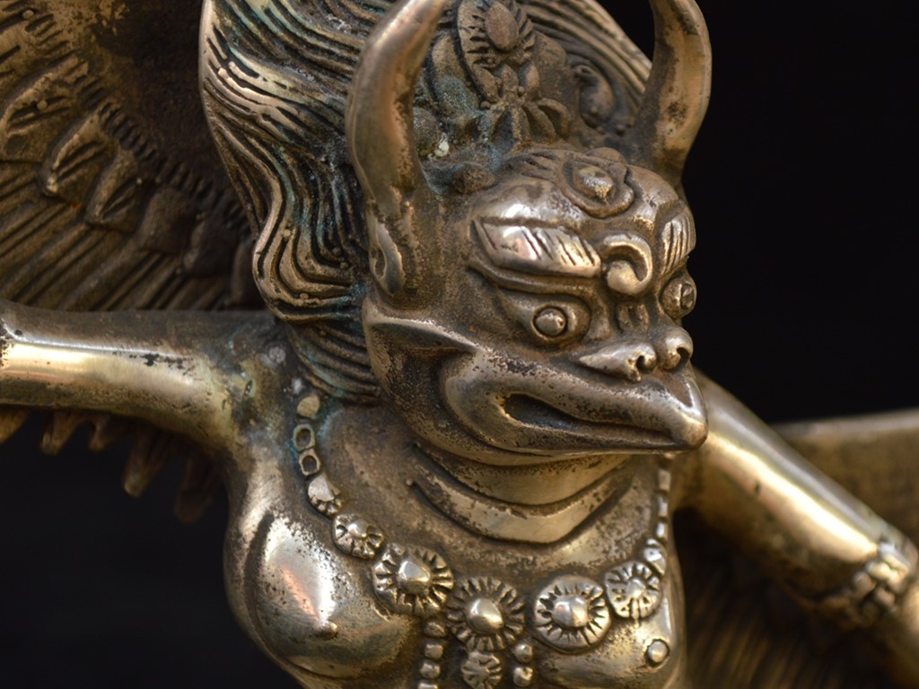 西蔵收集 銅製 貴石 松石象嵌 竜樹菩薩 古仏像 密宗密教 貴重 大珍品