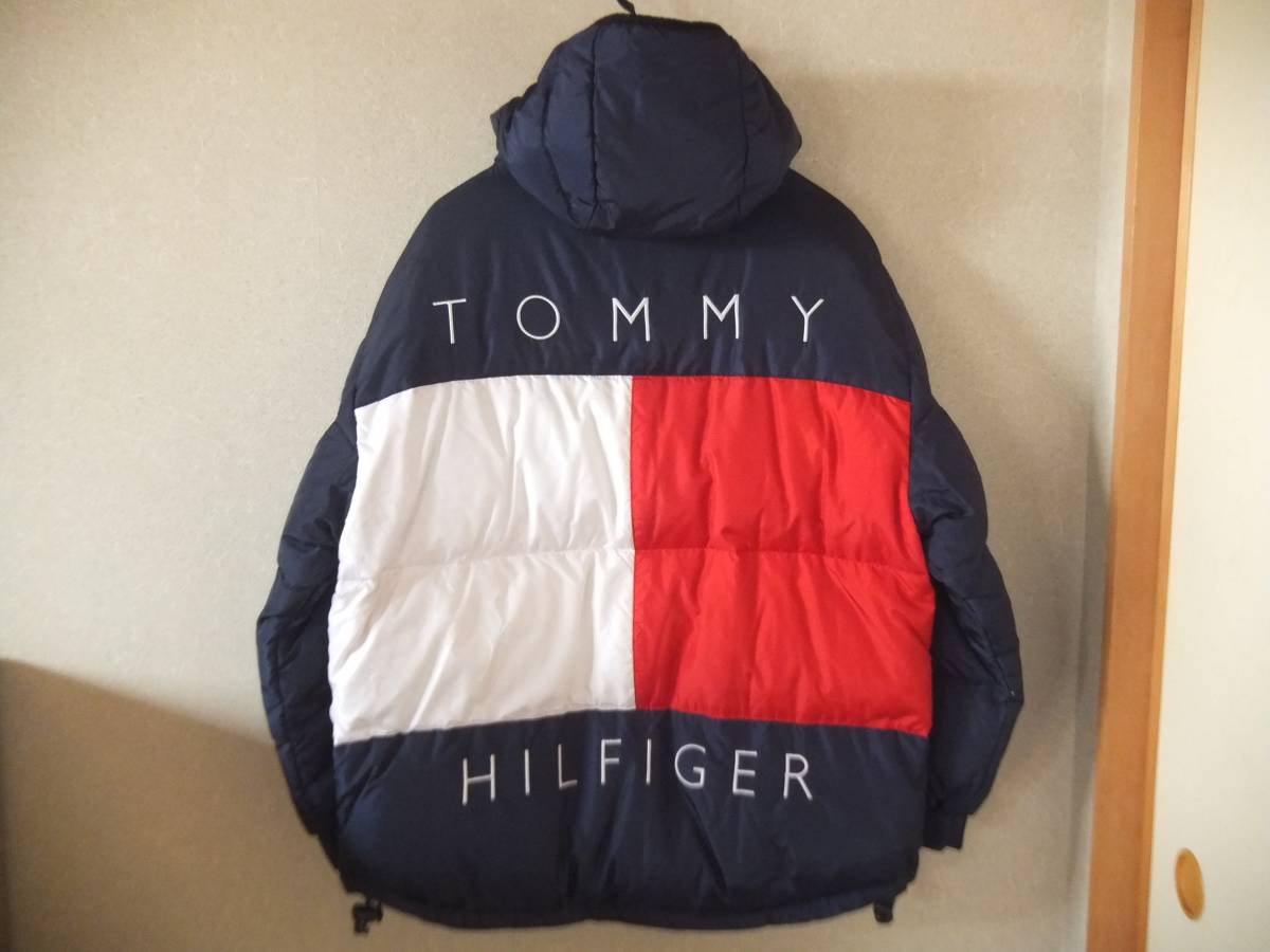 90s 希少 TOMMY HILFIGER トミーヒルフィガー フラッグカラー ダウン 
