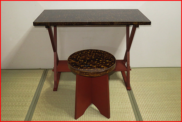 ⁄ NOTOteMA 輪島塗 ぐい呑（華文ちらし沈金）⁄ 鏑木商舗 座卓・飛花
