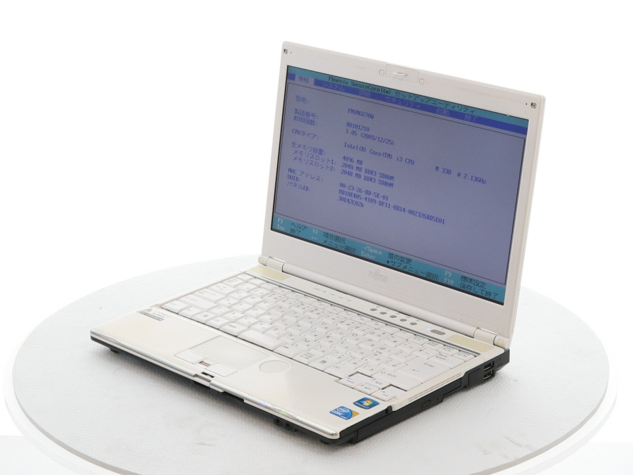FUJITSU FMVMGG70W FMV-BIBLO MG/G70 Core i3 330M 2.13GHz 4GB□現状品