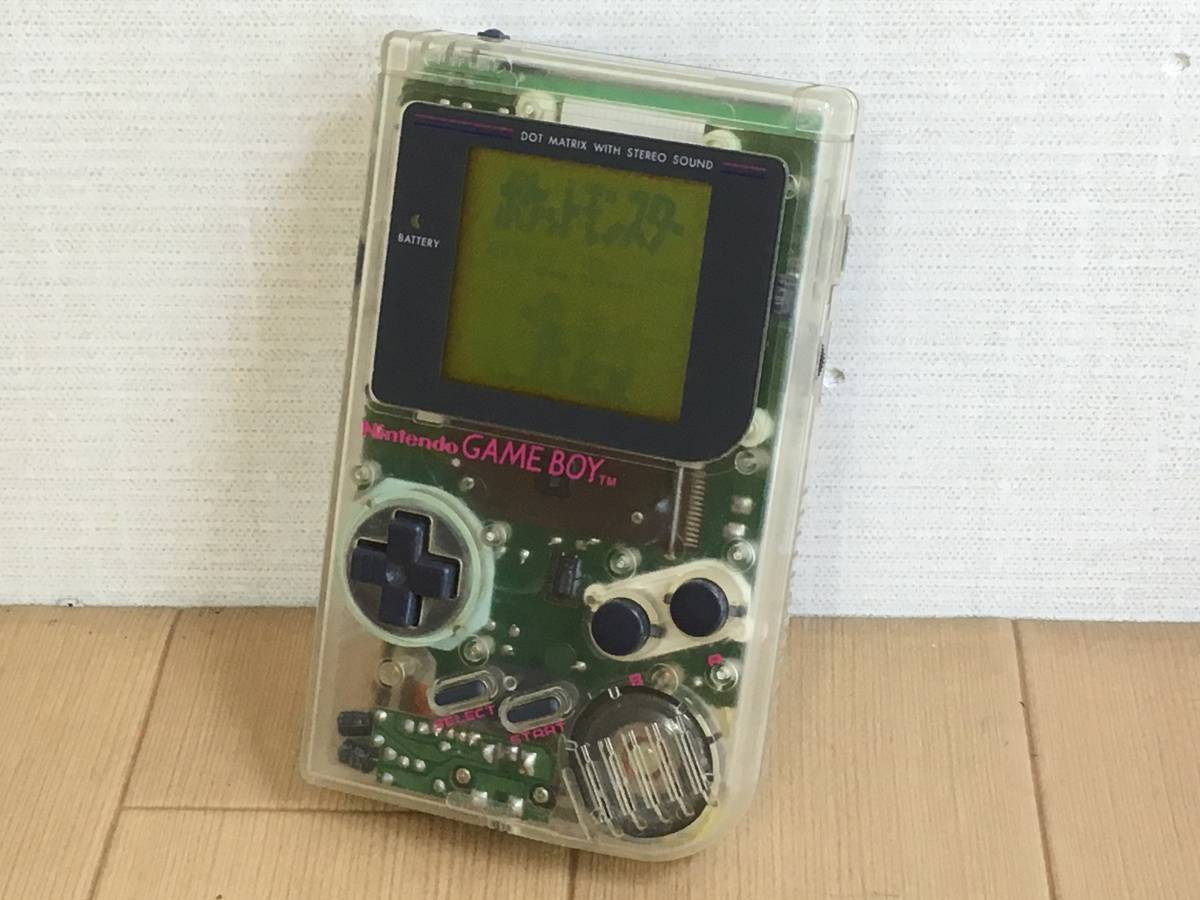 01-G656P【Nintendo】希少 GAME BOY ゲームボーイ ブロス スケルトン 初代 DMG-01