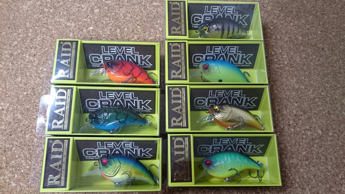 レイドジャパン レベルクランク 人気カラー 希少 7つセット まとめ売り 送料164円 検)レベルバイブ レベルシャッド レベルミノー ダッジ 