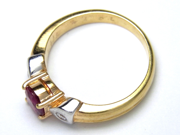 ★ 最落無し K18YG 天然 アクアマリン ダイヤモンド 0.19ct