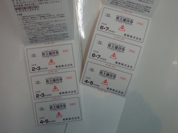 映画 東京楽天地 株主優待券 30枚 カード返却