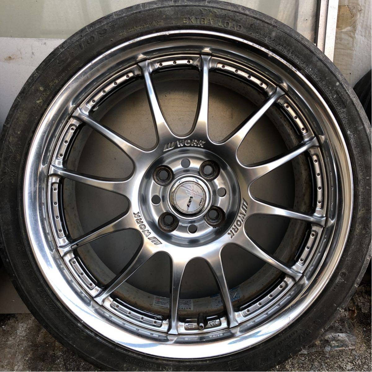 WORK 17インチ 戦 ホイール タイヤおまけ 7J 7.5J WORK 17インチ 5穴 100