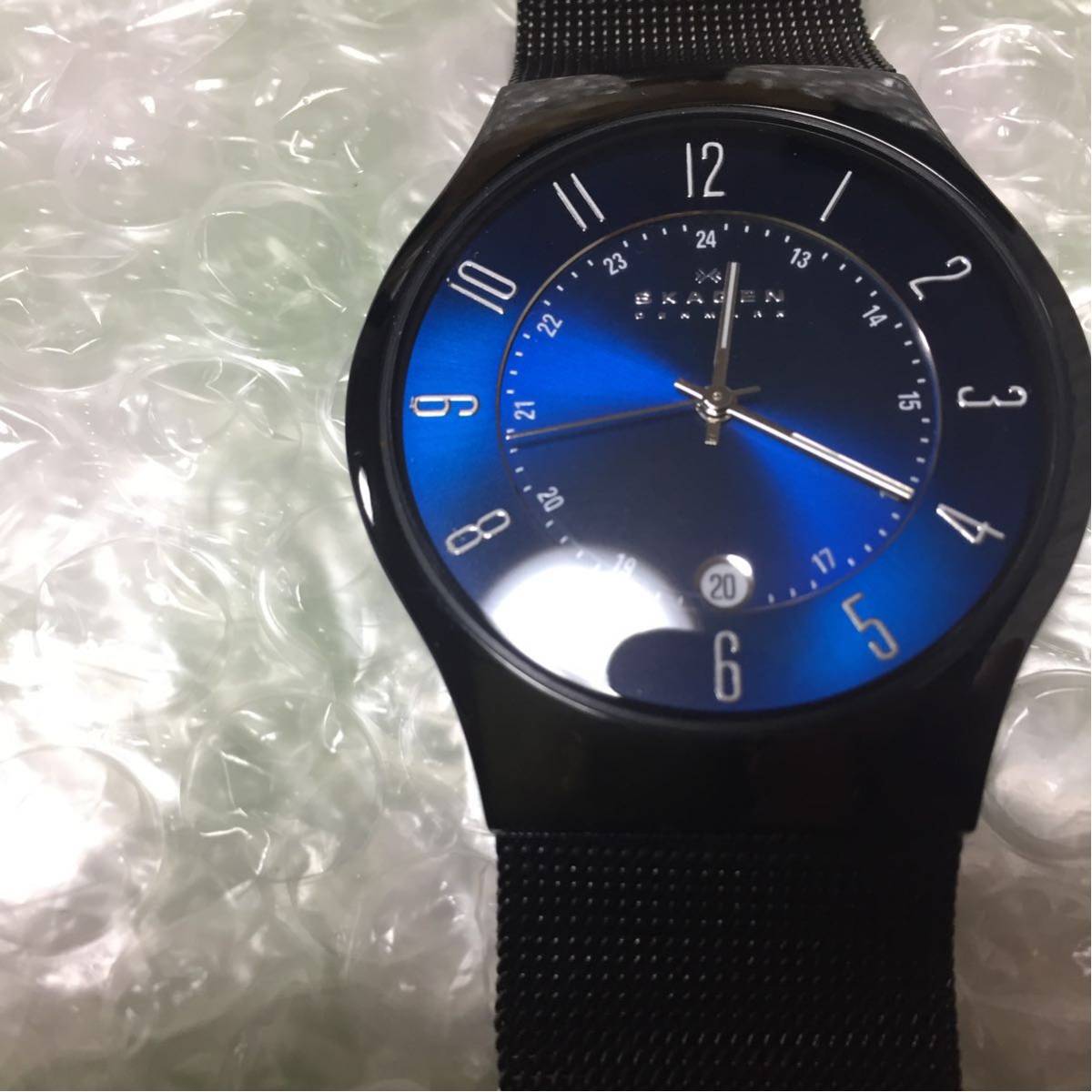 中古美品 スカーゲン233XLTMN 電池切れ 456-0885 SKAGEN スカーゲン 