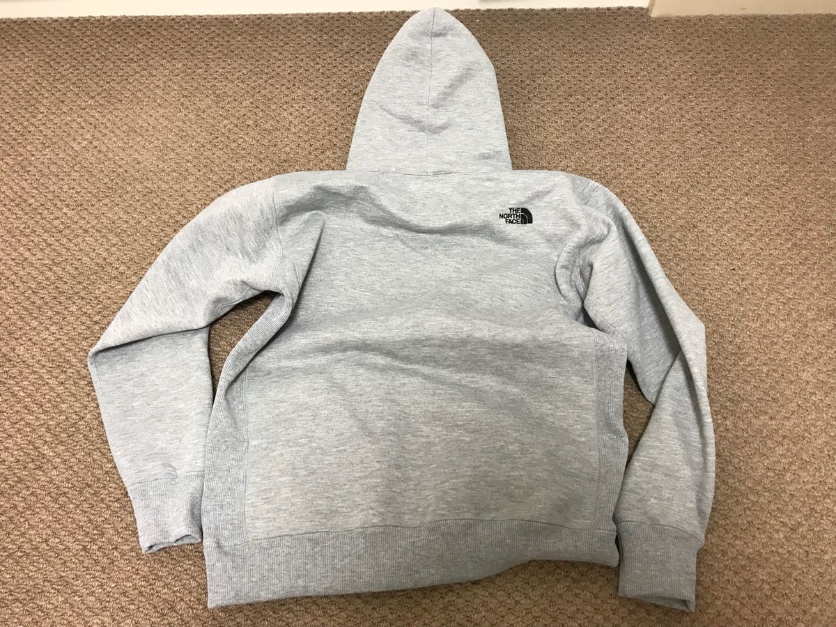 The North Face ノースフェイス スクエア ロゴ ビッグ パーカー グレー M 新品 迷彩 Square big logo 直営店限定 ボックスロゴ box Supreme