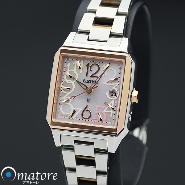 1円～◎美品◎SEIKO セイコー ルキア レディース 電波ソーラー SSVW012 1B22-0AL0◎箱◎
