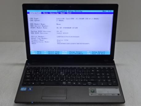 Acer Aspire 5750-A54C/K i5-2430M 2.4GHz//2GB 管理X-118
