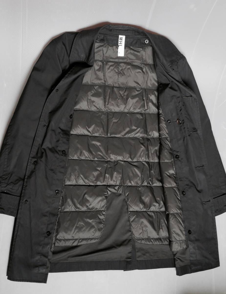 MHL マーガレットハウエル 美品ダウンライナー付 ステンカラーコート 