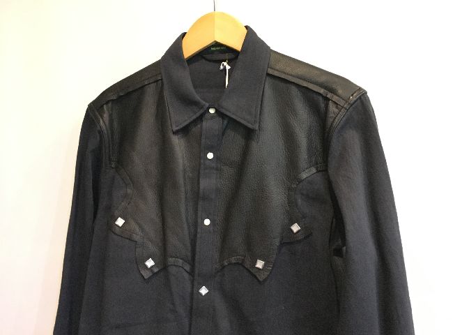 二子玉) サスクワッチファブリックス Sasquatchfabrix レザーコンビ 