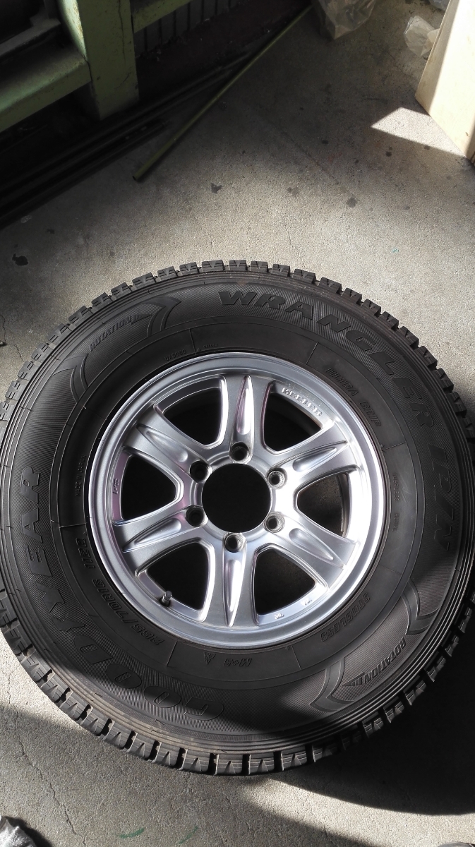 265/70r16 GOODYEAR ・WRANGLER IP/N ホイール付きスタッドレスタイヤ4 