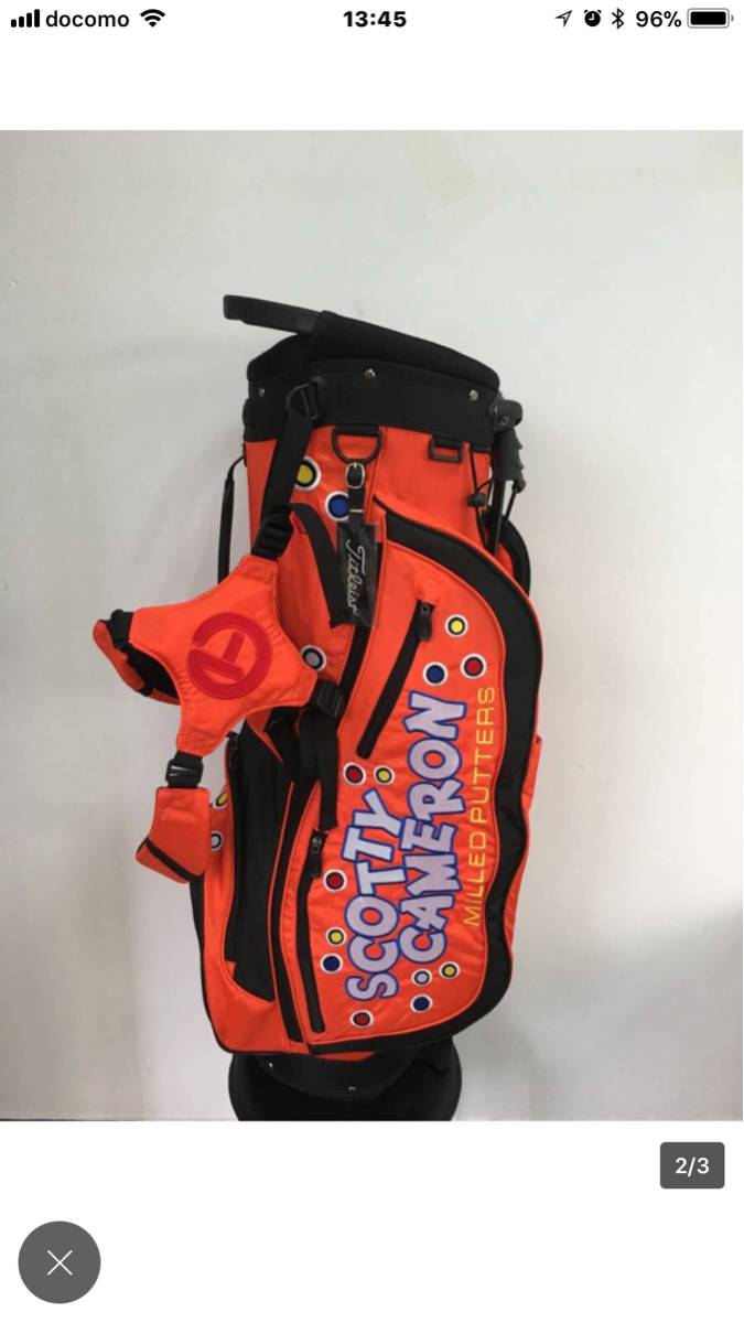SCOTTY CAMERON キャディバッグ 黒⁄赤 限定品 SCOTTY CAMERON キャディ 