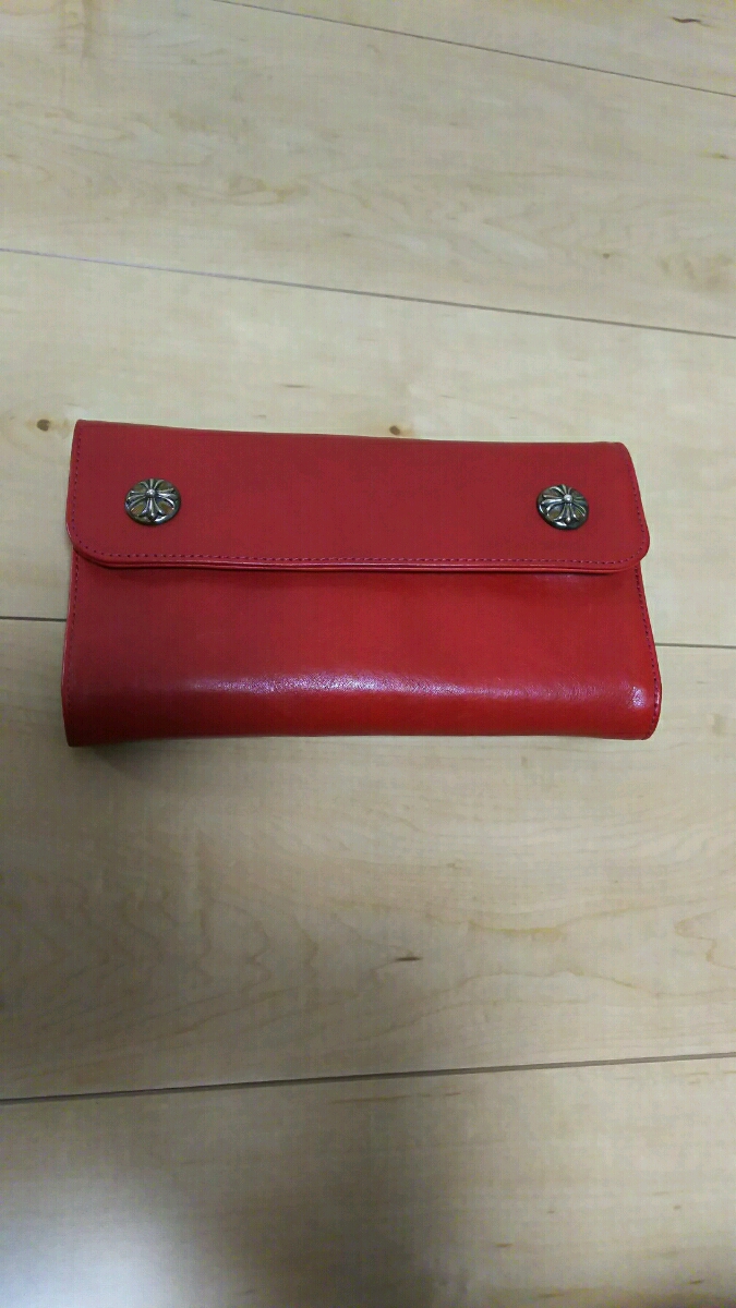 クロムハーツ 財布 ウォレット 赤 wave