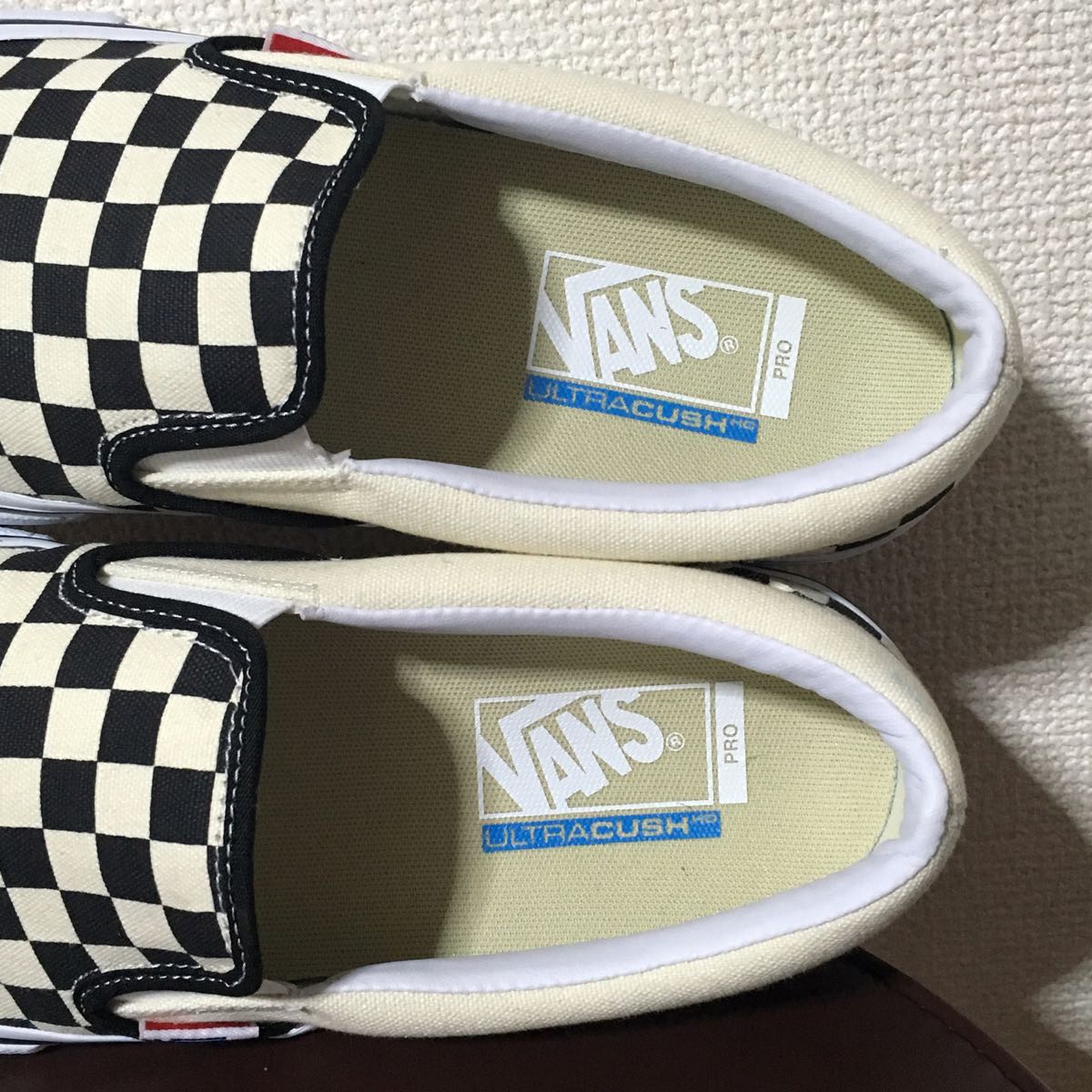 美品 VANS Slip on pro checkerboard ヴァンズ スリッポンプロ 