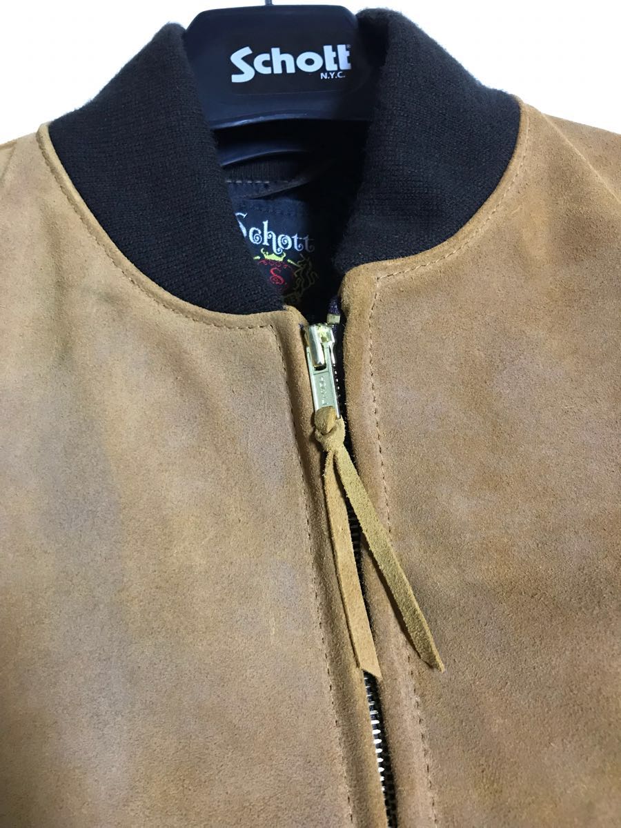 ☆1円スタート【試着のみ】Stussy x SCHOTT NYC スエードジャケット M 