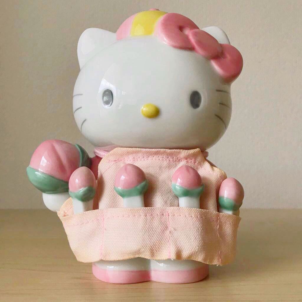 新作，爆買い 激レア☆ハローキティ☆1997年 桃キティ 中華シリーズ 箸